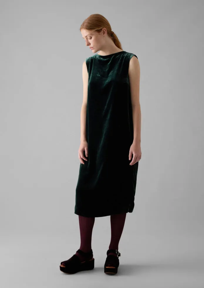 Fluid Silk Velvet Dress