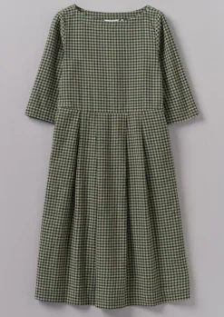 Franca Cotton Gingham Seersucker Dress