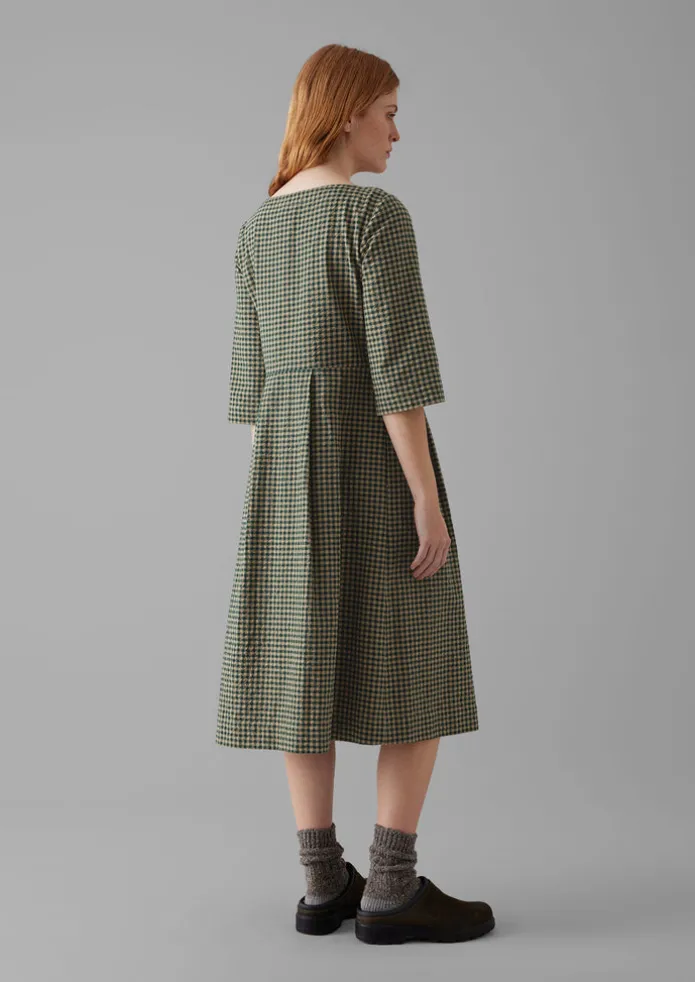 Franca Cotton Gingham Seersucker Dress