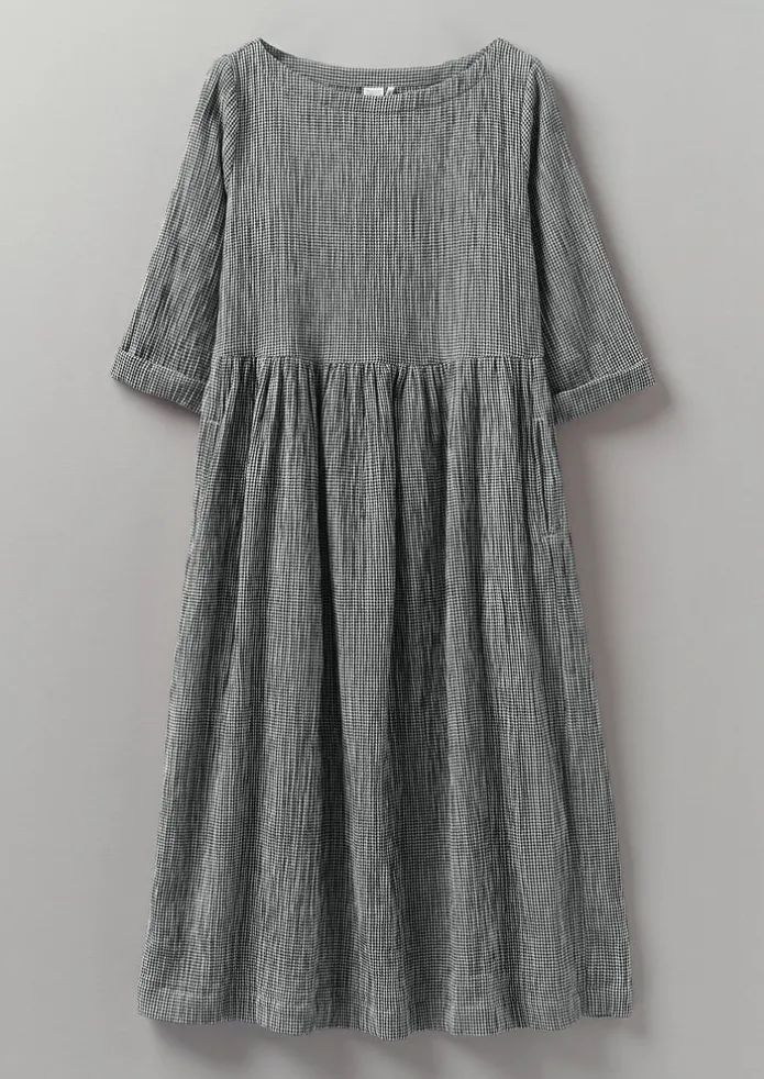 Freya Gingham Crinkle Cotton Dress