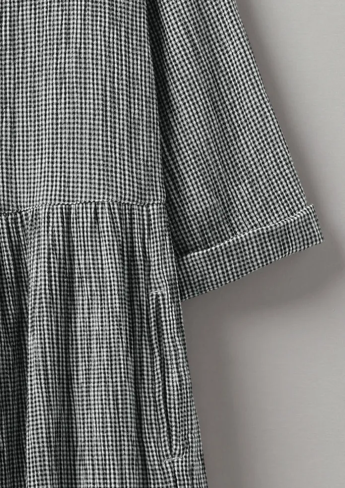 Freya Gingham Crinkle Cotton Dress