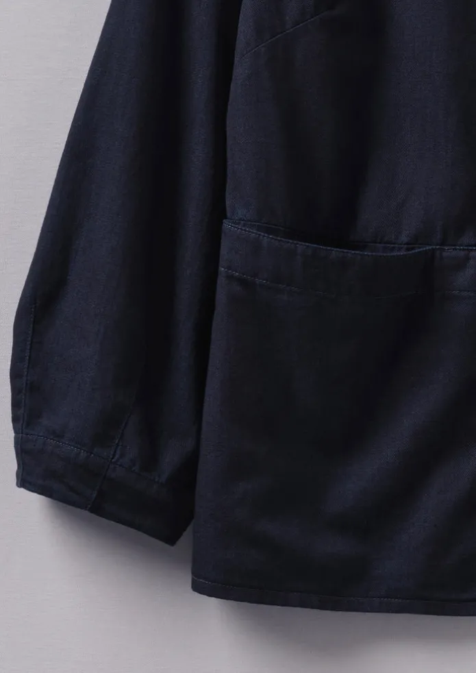 Front Pocket Soft Indigo Twill Shirt