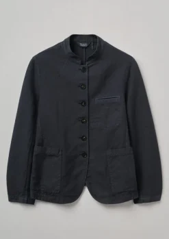 Garment Dyed Cotton Linen Neat Jacket