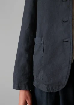 Garment Dyed Cotton Linen Neat Jacket