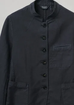 Garment Dyed Cotton Linen Neat Jacket