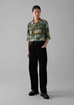 Gia Irregular Check Print Shirt