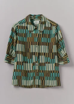 Gia Irregular Check Print Shirt