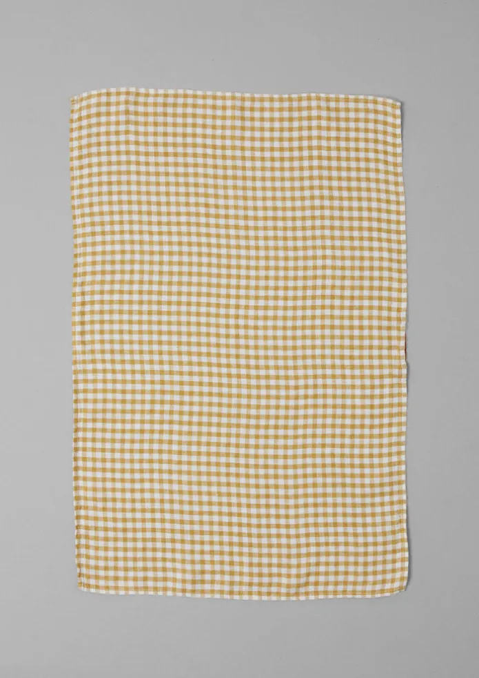 Gingham Linen Tea Towel
