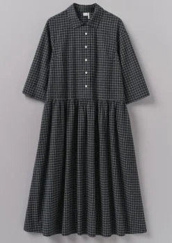 Graph Check Cotton Cashmere Shirt Dress