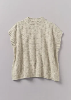 Grid Stitch Wool Cotton Tank