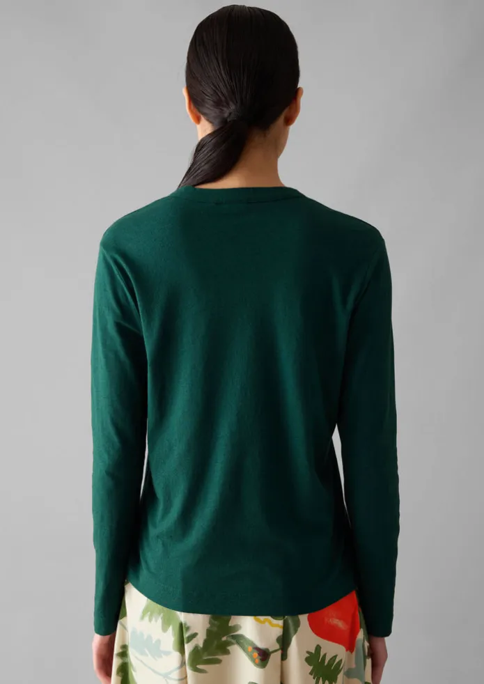 Half Placket Cotton Linen Tee