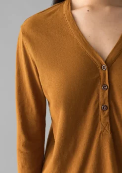 Half Placket Cotton Linen Tee