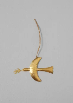 Hammered Metal Dove Decoration