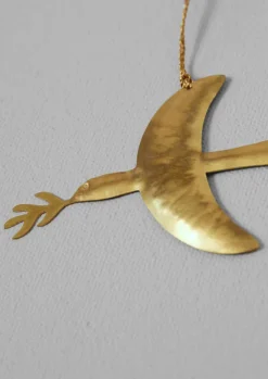 Hammered Metal Dove Decoration