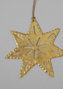 Hammered Metal Star Decoration