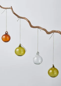 Hand Blown Glass Bauble Set