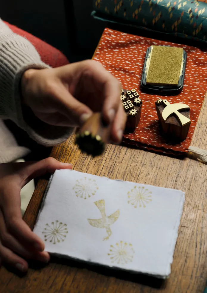 Hand Carved Dove Block Printing Kit