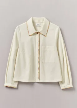 Hand Embroidered Textured Cotton Shirt