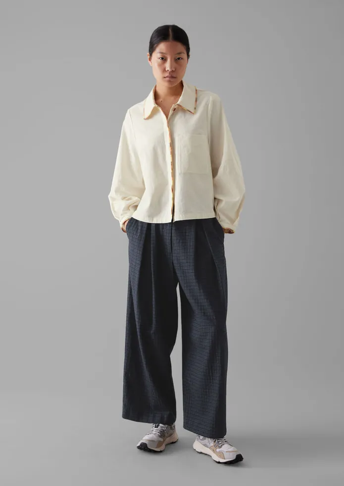 Hand Embroidered Textured Cotton Shirt