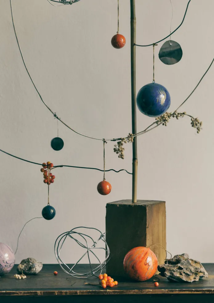 Hand Marbled Bauble