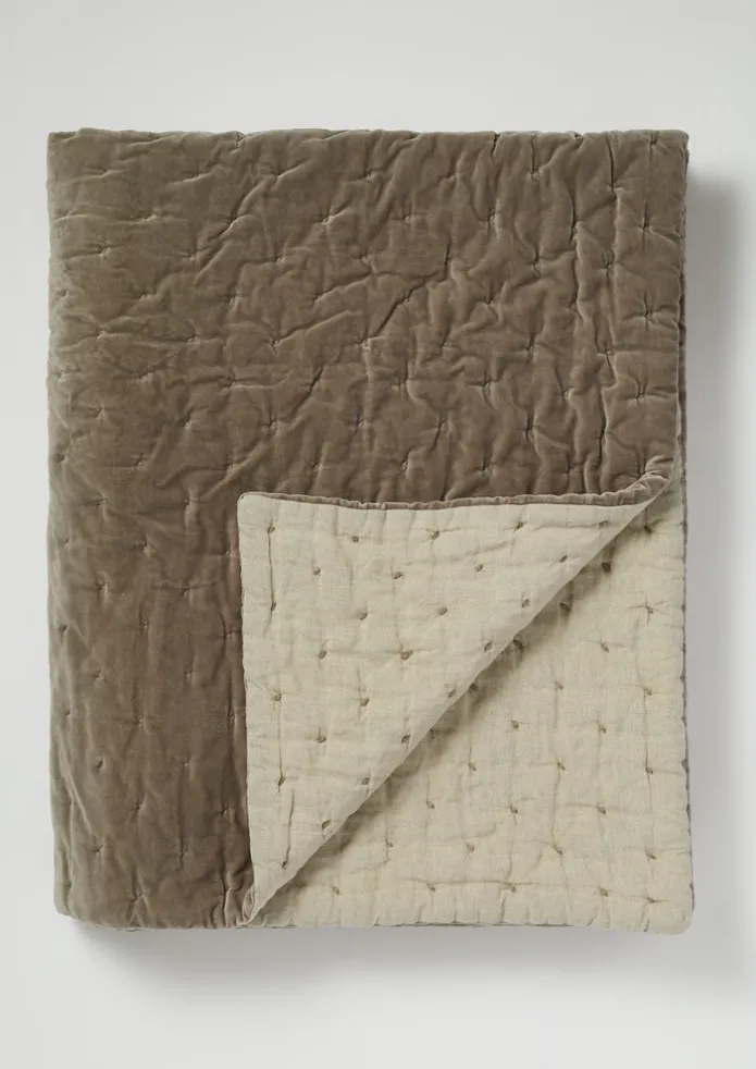 Hand Quilted Velvet Throw