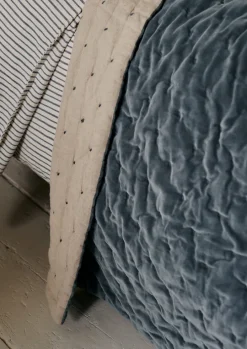 Hand Quilted Velvet Throw
