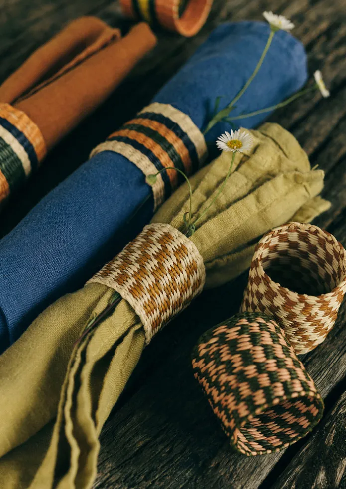 Hand Woven Iraca Napkin Rings