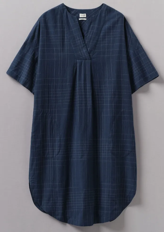 Hand Woven Sketched Check Nightdress