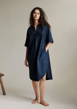 Hand Woven Sketched Check Nightdress