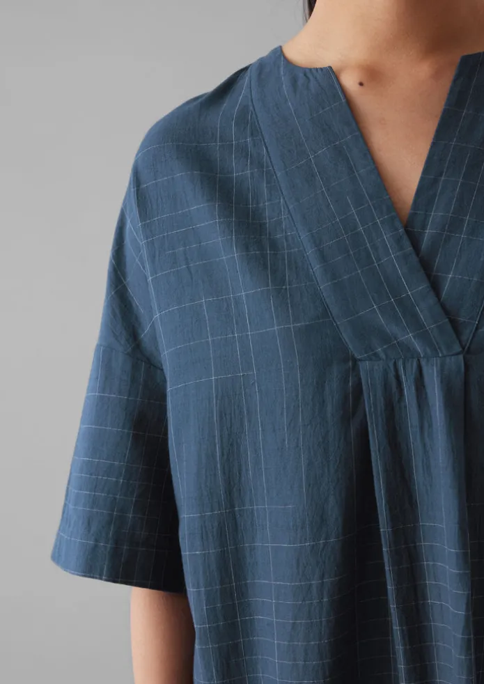 Hand Woven Sketched Check Nightdress