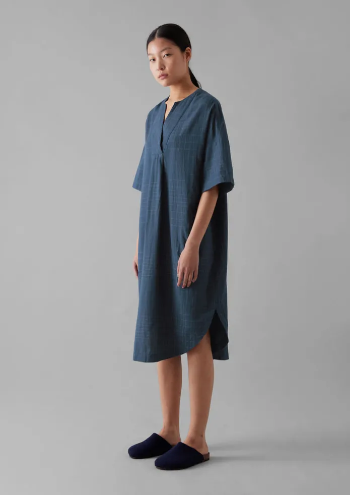 Hand Woven Sketched Check Nightdress