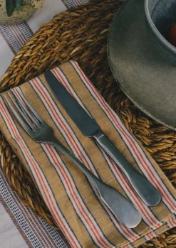 Hand Woven Stripe Napkin Set