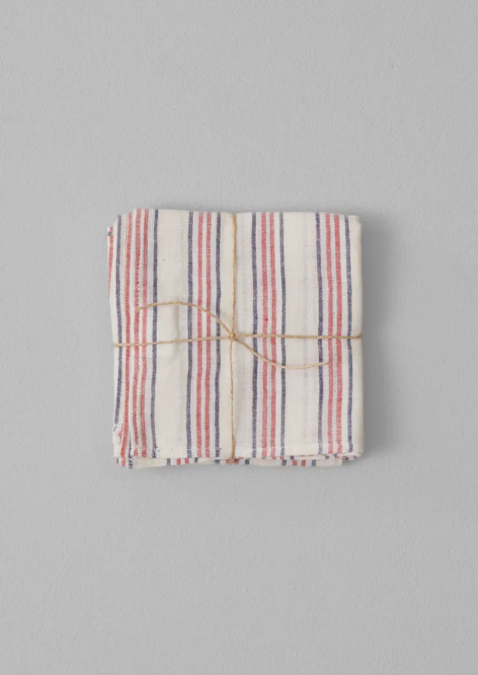 Hand Woven Stripe Napkin Set