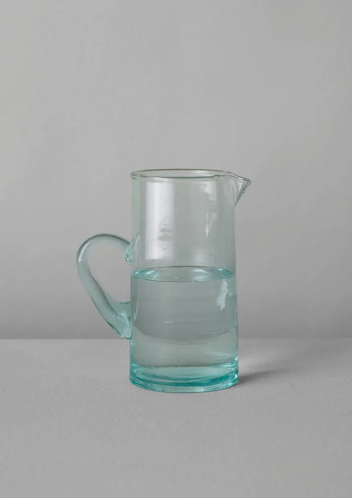 Handled Moroccan Glass Jug