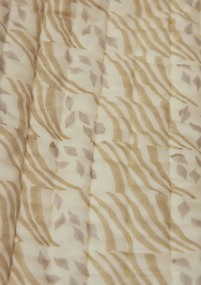 Harvest Block Print Cotton Quilt