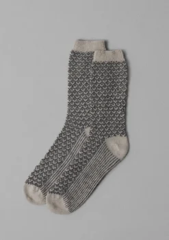 Honeycomb Jacquard Wool Socks