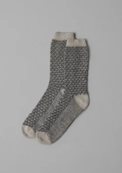 Honeycomb Stitch Wool Socks