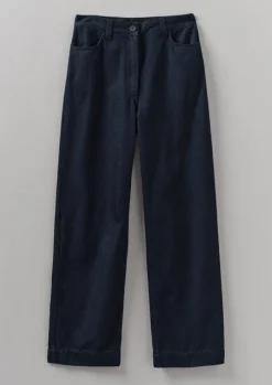 Indigo Denim Slim Leg Trousers