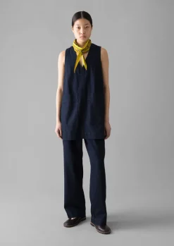 Indigo Denim Slim Leg Trousers
