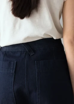 Indigo Denim Slim Leg Trousers