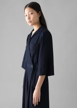 Indigo Twill Culotte Jumpsuit