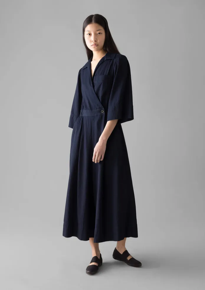 Indigo Twill Culotte Jumpsuit