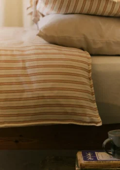 Ines Flannel Stripe Cotton Duvet Cover