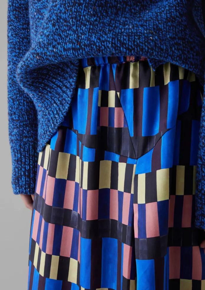 Isobel Harvey Asymmetric Check Print Skirt