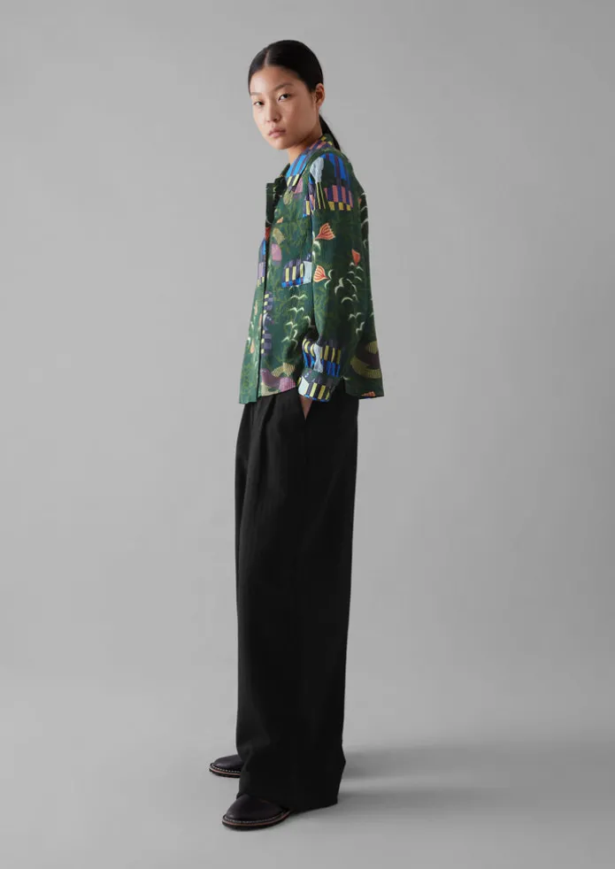 Isobel Harvey Birds Print Baya Shirt