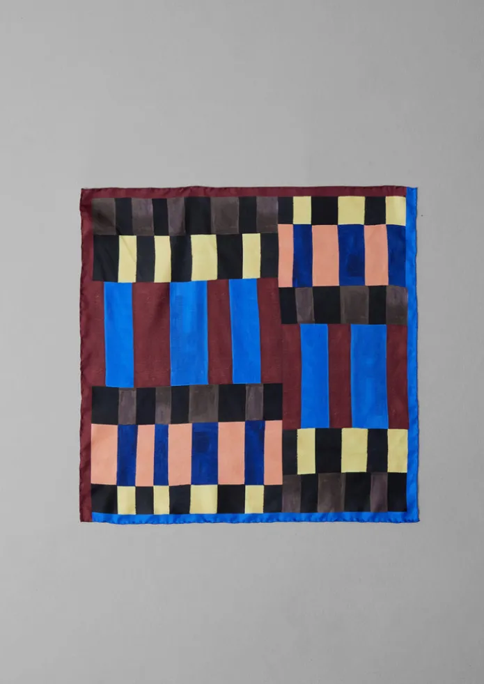 Isobel Harvey Silk Check Print Bandana