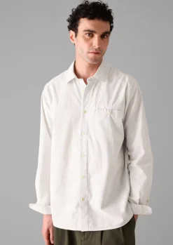 Jet Pocket Fine Stripe Cotton Shirt