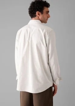 Jet Pocket Fine Stripe Cotton Shirt