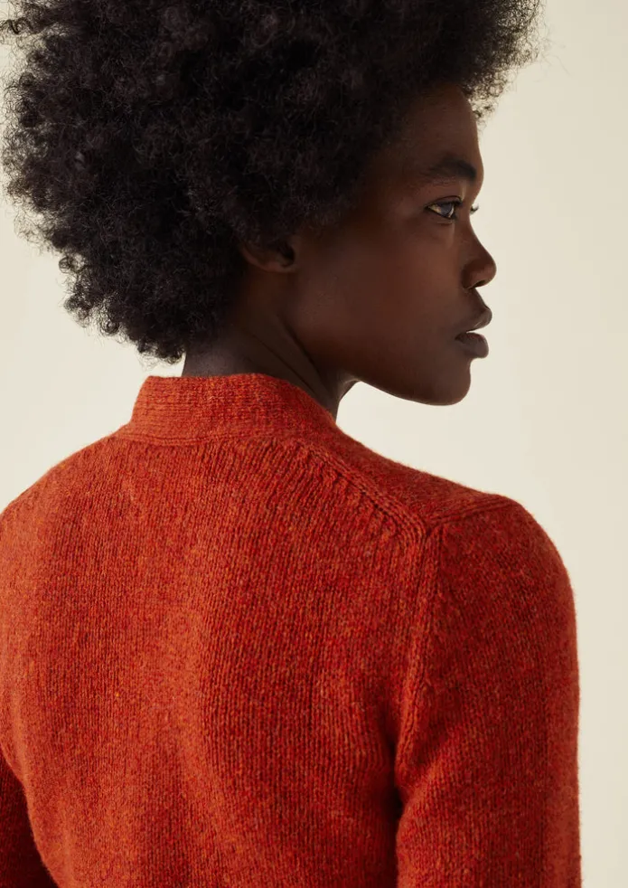 Kaia V-Neck Wool Cardigan