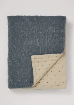 Large Hand Quilted Velvet Throw